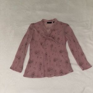 Mesh pink long sleeve Banana Republic shirt (small)